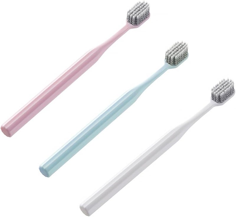 3Pcs Soft Bristle Nano Toothbrush For Adults Durable Comfortable Cleaning Lightweight Portable - Image 1